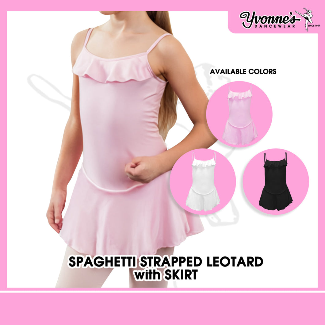 Spaghetti Strap Leotard with Skirt (Children)