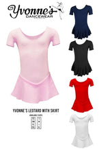 Load image into Gallery viewer, Short sleeve Leotard W/ Skirt
